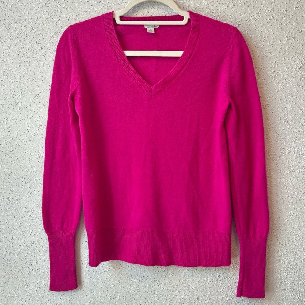Halogen fuchsia cashmere sweater